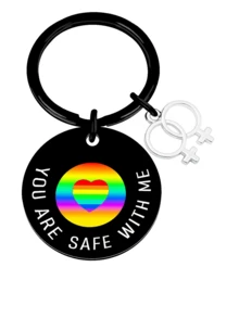 Quà tặng Tự hào LGBTQ, Móc khóa người yêu đồng tính hài hước, Móc khóa cầu vồng LGBTQ, Móc khóa độc quyền LGBTQ "Bạn luôn bên tôi" - Nhiều màu - Xem 8