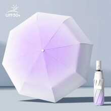 5 Colores Paraguas Totalmente Automático de 12 Varillas con Degradado, Apertura/Cierre Automático, Protección Solar y de Lluvia, Portátil y Ligero, Impermeable y a Prueba de Viento, Diseño de Degradado de Moda, Adecuado para Senderismo y Mochilero - A - Ver 12