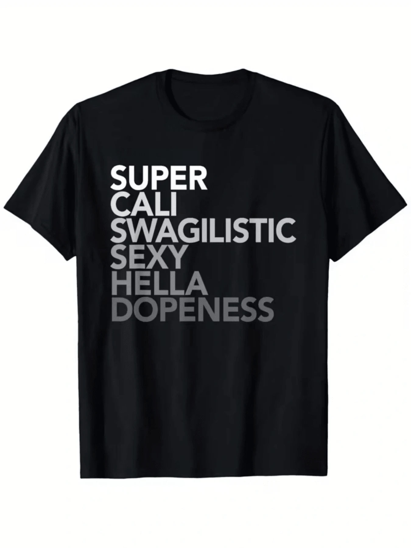 Powerful Words That Convey Confidence, Modern Energy, And A Positive Attitude, Combined With Bold Typography, Create A Unique Urban Style To Stand Out Every Day. This Comfortable And Modern Casual Women's T-Shirt Is Sure To Impress. - 黑色 - 查看 1