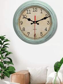 1 Pc 10 Inch/12 Inch Wall Clock Wooden Silent Wall Clock, No Ticking, Silent Modern, Battery Powered Wall Clock, Retro Clock Suitable For Living Room, Kitchen, Bedroom Decoration. - Multicolor - View 8