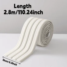 1 Roll 6.3 Inch X 110.24 Inch Self-Adhesive 3D Wall Panel, Peel And Stick, Easy To Install, 11mm Thick, Self-Adhesive Baseboard, Wall Panel, Suitable For Interior Wall Covering In Any Indoor Space, Modern Wallpaper - A - View 4