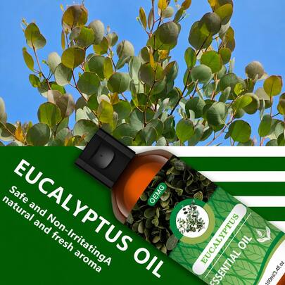 100ml/30ml Eucalyptus Essential Oil - Eucalyptus Fragrance Oil, Suitable For Candle Making, Home Diffuser, Long-Lasting Aromatic Oil | Fragrance Oil | Rich Warm Scent | Holiday Gift, Leather Care, Car Air Freshener