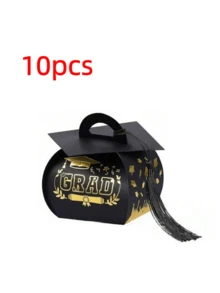 40pcs/20pcs/10pcs Graduation Cap Gift Boxes, Graduation Party Favors Candy Boxes With Tassels, Desktop Decor For 2026 Graduates - Multicolor - View 11