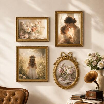 Baroque Style Gold Photo Frame - Exquisite 3D Carved Gold Surface, Vintage Antique Style Frame In Multiple Sizes (30x40/21x30/15x20/10x15cm) - Classic Home Decor, Gallery Wall, Living Room, Bedroom, Easy To Hang, Perfect Gift