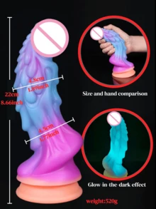 Silicone Realistic Dildo, Glowing Colorful Lifelike Penis Toy, Adult Sex Toy For G-Spot And Prostate Orgasm, Realistic Penis, For Him - one-size - View 6