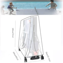 420D Black Table Tennis Table Cover, Full UV Protection, Outdoor Waterproof Durable Sun Shade - Ping Pong Table Cover - View 8