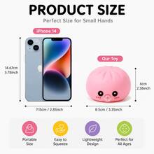 1/2/3PCS Cute Bubble Blowing Dumpling Squishy, Soft Sensory Squeeze Toy, Anti-Anxiety Stress Relief, Ideal Birthday Holiday Party Festival Gift For Adults - Color Sent Randomly - View 7