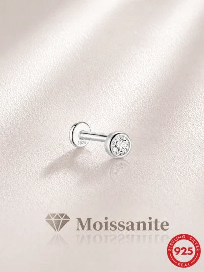 1 đôi bông tai đinh tán phẳng bằng bạc sterling 925 mạ vàng 18K, đính đá beryl tròn tinh tế, nhiều kích cỡ 2mm/3mm/4mm, bông tai sụn không gây dị ứng, phù hợp cho nữ giới đeo hàng ngày, đi làm, hẹn hò, dự tiệc, đám cưới, cô dâu, kỷ niệm, Ngày Valentine, Ngày của Mẹ, quà sinh nhật.