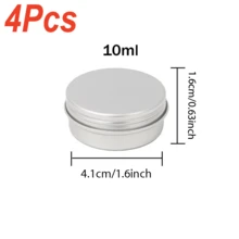 2/4 chiếc hộp thiếc tròn có nắp vặn, hộp đựng có thể đổ đầy, hộp đựng nến bằng kim loại rỗng, phù hợp làm đồ thủ công, mỹ phẩm, son dưỡng môi, nến và các dự án DIY - Nhiều màu - Xem 22