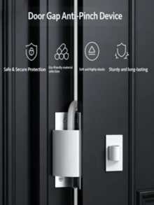 Door Gap Anti-Pinch Device, Baby Safety Door Stopper, Soft & Elastic Finger Protector, & Sturdy Door Guard For Home Safety - Multicolor - View 1