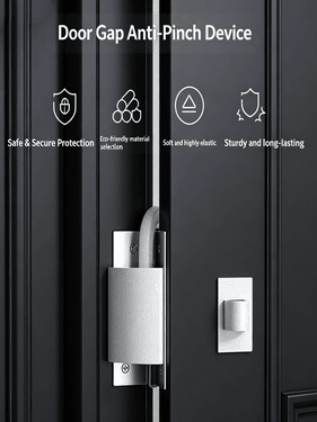 Door Gap Anti-Pinch Device, Baby Safety Door Stopper, Soft & Elastic Finger Protector, & Sturdy Door Guard For Home Safety - Multicolor - View 1