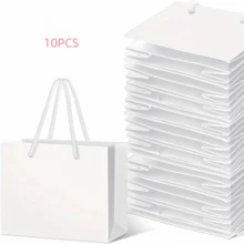 1個多尺寸白色禮品袋，節日禮品袋，衣物包裝袋，購物袋，托特袋 - 白色包裝袋 - 查看 16
