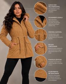 High-Quality Praka Women's Coat For Intense Cold Winters. - Mocha Brown - View 4