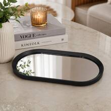 Luxury Decorative Mirrored Tray For Bathroom, Powder Room, Makeup Holder, Multipurpose - 裝飾托盤 - 查看 5