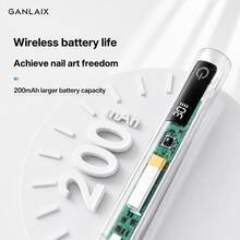 GANLAIX 便攜式迷你 LED 美甲燈,UV LED 美甲烘乾燈,免手持桌面式 UV LED 美甲燈附支架,適合旅行與居家美甲,粉色/白色 - 彩色 - 查看 11