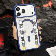 マグネット式黄ばみ防止 | 高級感あふれる2in1アクリルマグネット式スマホケース！スタイリッシュで手触りも良く、実用的な保護機能とマグネット式・耐衝撃設計を融合させた、高級感あふれるケースです。 猫可愛い積み木魚ペタンコケース  11  17e 手机壳  17e 手机壳 家族、恋人、友人、そして子供たちへのプレゼントに最適です。  16 Plus/15 Pro Max/14 Pro Max/17e/11 Pro/13/16 Pro/15 Plus/17/Apple  Air/16 Pro Max/17 Pro Max/12 Pro/17 Pro/15 Pro/14/11 Pro Max/13 Pro Max/14 Pro/12/12 Pro Max/ 13 pro/14 Plus/16/16e/15 - ブルー - チェックする 12