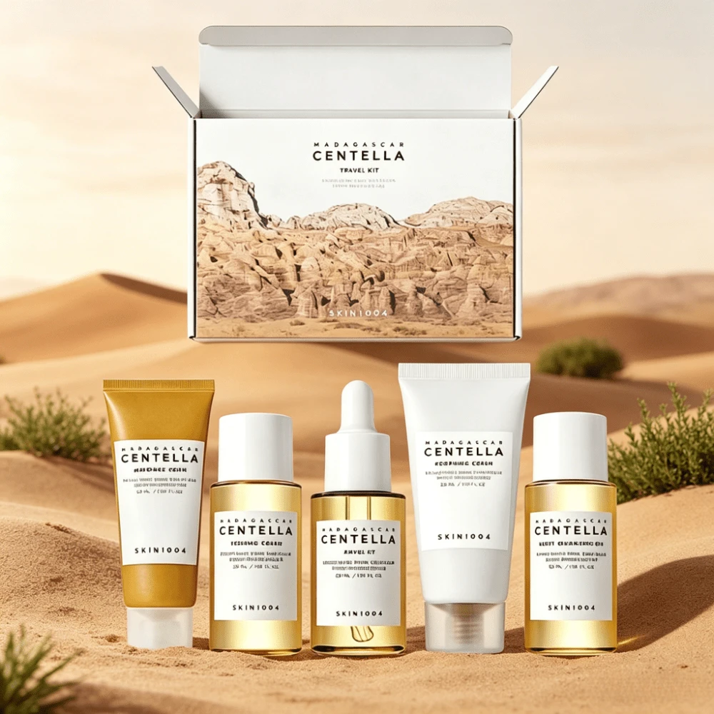 Madagascar Centella Travel Kit, Toner, Ampoule, Soothing Cream, Basic Skincare Box, Compact Size, Gift Sets, Mothers Day Gifts For Mom Gifts For Women - Collagen - 查看 1