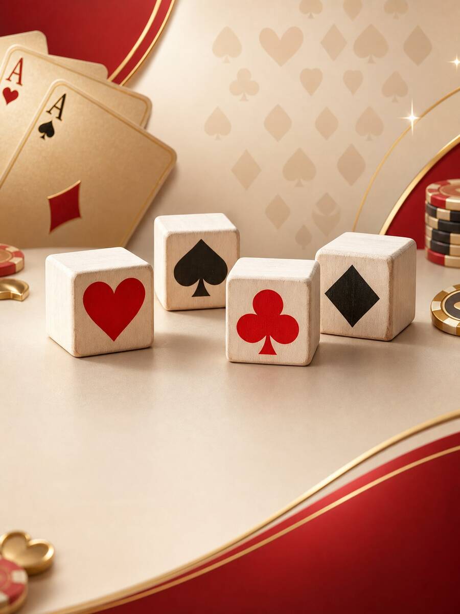 4pcs Set: Poker Theme Party Decorations - Party Decorations, Birthday Backdrop, Dance Decorations, Photo Props, Party Gift Boxes, Gift Wrapping Supplies, Candy Boxes, Tabletop Decor, Party Favors - Playing Card Patterns - View 1