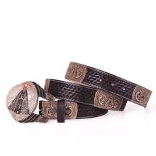 Premium Leather Country Belt Our Lady Of Aparecida With Impactful Buckle - Negro - Ver 7