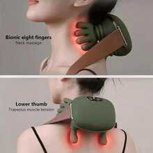Electric Bionic 5-Finger Massage Device With Heat, Simulate Human Hand Deep Tissue Massager For Neck Shoulder Back Scapula Leg Head, Portable USB Rechargeable Physical Cervical Compression Massager, Ideal Christmas Gift For Family Friends - 多色 - 查看 5