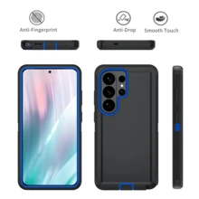 Durable Shockproof Protective Case For Series Phones - Black/Blue, Heavy-Duty Dual-Layer Shock-Absorbing Protective Shell, With Port Dust-Proof And Scratch-Resistant, Compatible With IPhone Series, Unisex, Everyday Use - Black Blue - View 9