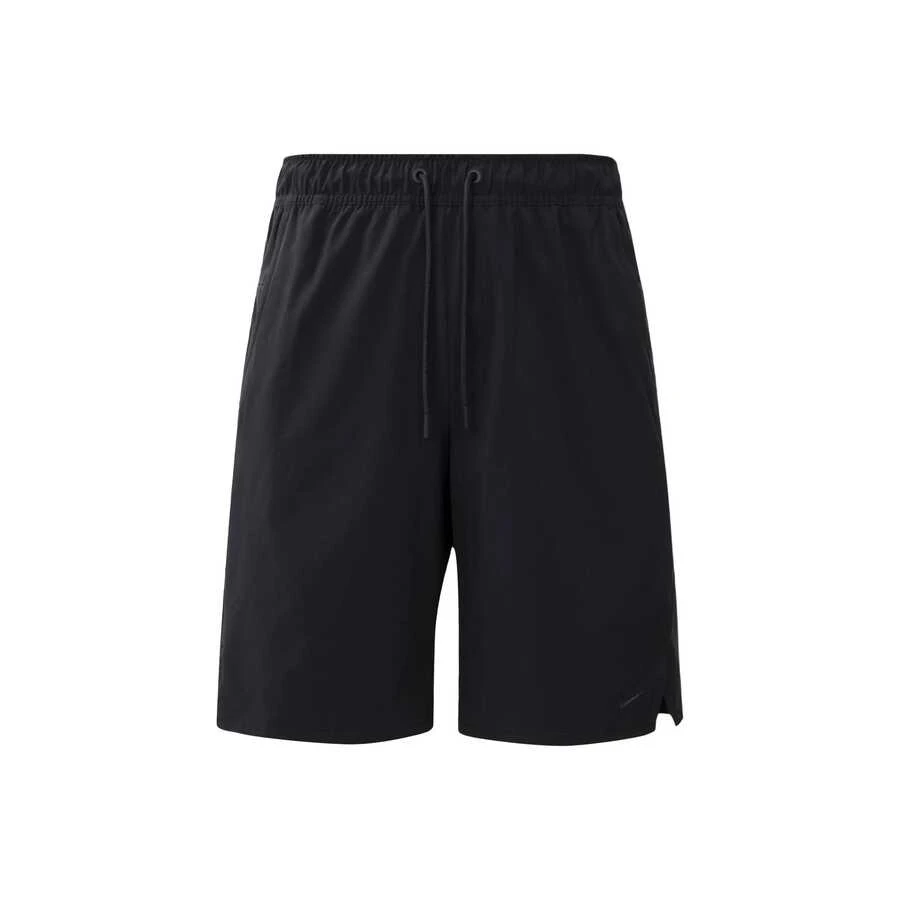 Nike Solid Color Drawstring Straight Leg Quick-Drying Casual Shorts, Men's, Black. - Black - View 1