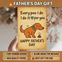 1/10/20 Chiếc (Thiệp + Phong bì) Thiệp chúc mừng Ngày của Cha độc đáo và hài hước, Món quà sáng tạo dành cho người yêu chó, Chủ đề thiệp dễ thương và thú vị, Gửi gắm những lời chúc ấm áp đến những người cha yêu chó, Thể hiện tình yêu thương sâu sắc của người cha, Được làm từ giấy chất lượng cao, Món quà tuyệt vời. - 12X18 - Xem 2