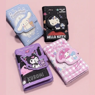  Sanrio Large Capacity Portable Document Storage Bag & Card Holder, Suitable For ID Cards, Student IDs, Transit Cards, Business Cards, Convenient For Storing Files, Travel Essentials, Holiday Supplies, Travel Wallet, Passport Holder, Bohemian Style, Ideal Gift For Men, Car, Truck, Motorcycle And Trailer Owners