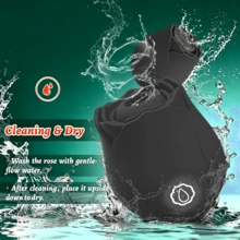 RUIJU 1pcs Sucking Vibrator Rose Sex Toy Vibrator For Women - Clitoral Nipple Massage Sucking Vibrator - 10 Powerful Modes, Female Toys For Exotic Play, Woman Pleasures Toy, Christmas Gifts - black - 查看 8