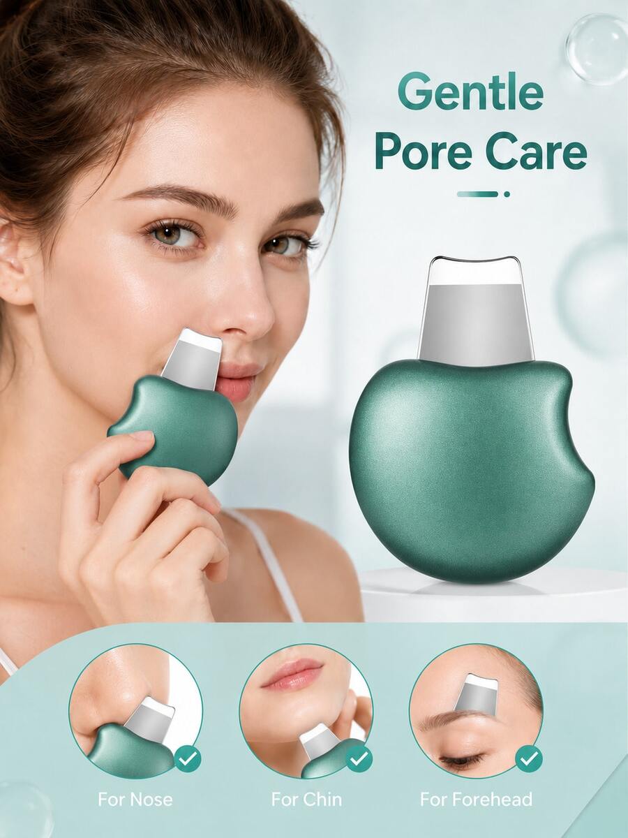2pcs/1pc Large Size Face Blackhead Remover Scraper, Facial Cleansing Tool, Nose Blackhead Removal Skincare Tool, Deep Pore Cleansing, Easy To Use, Smooth And Refined Skin, Practical Makeup Remover Tool For Men And Women - Multicolor - View 1
