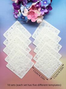可重复使用的绘图模板套装（5件） - 生日、爱心、圣诞节、数字和字母、对话框主题 - DIY手工模板，适用于子弹笔记、帆布画、家居装饰 - 主題畫板 - 查看 8