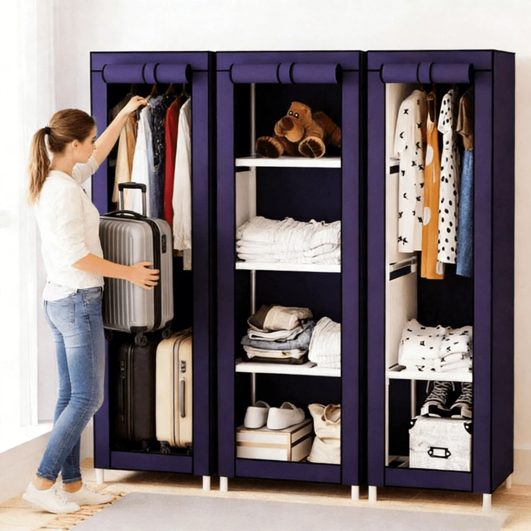 AMAZING VISION Bedroom Armoires - Purple - View 1