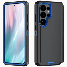 Durable Shockproof Protective Case For Series Phones - Black/Blue, Heavy-Duty Dual-Layer Shock-Absorbing Protective Shell, With Port Dust-Proof And Scratch-Resistant, Compatible With IPhone Series, Unisex, Everyday Use - Black Blue - View 10