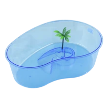 FANCY PETS Kidney-Shaped Turtle Enclosure 14 In (35 Cm) With Ramp And Dry Area For Small Turtles - Multicolor - View 2