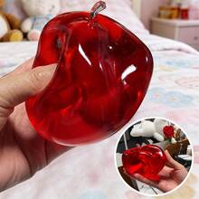 1pc Transparent Red Apple Squeeze Toy, Soft Jelly-Like Stress Relief Ball, Cute Fruit Shaped Anxiety Relief Toy, Suitable For Adults And Children, Great For Summer Holiday Entertainment - Multicolor - View 6