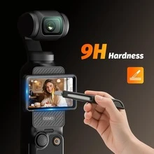 Set de 4 piezas de protectores de lente y pantalla: 2 protectores de lente + 2 protectores de pantalla, compatibles con Osmo Pocket 3/4, ultra claros, dureza 9H, anti-arañazos, anti-huellas, ajuste preciso, protección completa de pantalla, protectores de lente y pantalla de vidrio templado (cámara no incluida) - Ver 10