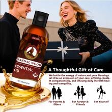 100ml Sandalwood Essential Oil, Made With Pure Sandalwood Oil, Suitable For Aromatherapy, Humidifier, Car Diffuser, Diffuser, Candle Making, Air Purification, Air Freshening, Valentine's Day, Wedding Supplies - Sandalwood Essential Oil - View 4