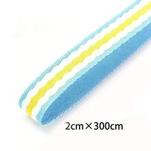 20mm Macaron Color 3D Wavy Ruffle Ribbon, Flexible Cuttable Polyester Trim, Suitable For DIY Hair Accessories, Clothing Sewing, Bag Shoulder Straps, Gift And Flower Packaging, And Other Handmade Crafts - 2cm - View 15