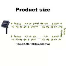 1PC, Solar Powered 90LED Ivy Vine String Lights 8 Lighting Modes Twinkle Icicle Christmas Fairy Waterfall Curtain Lights For Window Eaves Outdoor Indoor Yard Garden Wedding Party Christmas New Year Halloween Valentine Decor 10m/32.8ft (Battery Included) For Wedding Party Christmas New Year Halloween Valentine Garden Yard Patio Fence Balcony Porch Wall Home Bedroom Fireplace Indoor Outdoor Decoration - LED String Light - View 8