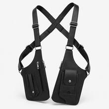 Multifunctional Tactical Chest Bag: Cross-Strap Design, Hands-Free, Combining Functionality And Fashion - Black - View 3