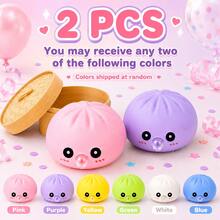 1/2/3PCS Cute Bubble Blowing Dumpling Squishy, Soft Sensory Squeeze Toy, Anti-Anxiety Stress Relief, Ideal Birthday Holiday Party Festival Gift For Adults - Color Sent Randomly - View 10