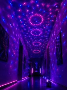 1 pieza [Lámpara de proyección de fiesta] Lámpara de proyección de luz circular tipo soporte, alimentada por USB, adecuada para dormitorio, sala de estar, decoración del hogar - Multicolor - Ver 8