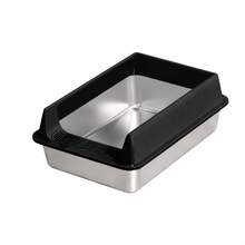 Stainless Steel Litter Box, Metal Litter Boxs With Lid High Sides, XL Extra Large Litter Box For Big Cats, Never Absorbs Odors, Leak-Proof, Stain-Free, Rust-Free, Easy To Clean,Cat Stuff, Cat Accesorries, Pet Supplies - XL - View 10