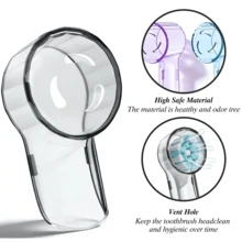 6pcs Colorful Transparent Electric Toothbrush Head Protective Covers, Universal Dustproof & Antibacterial Toothbrush Head Protective Caps, Multi-Color Storage Caps, Practical Holiday Gift - Multicolor - View 4