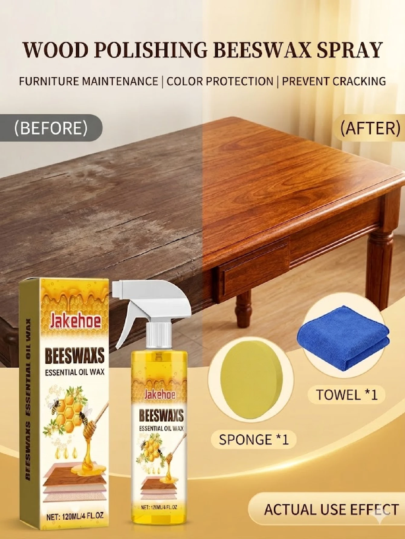 Beeswax Spray, Wood Polish Spray, Beeswax Furniture Polish, Wood Wax Spray, Furniture Polish Spray, Liquid Beeswax, Spray Wax For Wood, Natural Wood Polish, Wood Care Spray, Multi Surface Wood Cleaner Beeswax Wood Polish Spray. Natural Furniture Polish Nourishes Wood Prevents Drying Cracking Fading. Restores Luster Shine Enhances Grain No Buffing Quick Dry. Suitable For Antique Cabinet Table Chair Oak Walnut All Wood Types. Easy Spray Application.