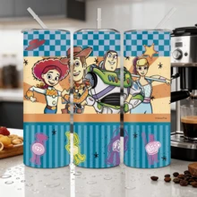 1 cốc giữ nhiệt chân không Disney dáng thẳng, in hình các nhân vật hoạt hình dễ thương, bình thép không gỉ có ống hút, dung tích 600ml. - Đồ chơi - Xem 2