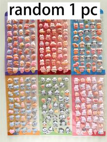 3D 浮雕植絨封口貼，可愛小狗、熊貓、無尾熊毛絨滴膠封口貼，適用於 DIY 手機殼、學生文具裝飾、相簿拼貼及兒童 DIY 手工材料 - 彩色 - 查看 13