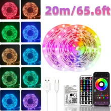 3-100ft LED Strip Lights With 44-Key Remote And App Control, Music Sync RGB Color Changing Lights, Dimmable USB LED Lights For Wall Decor, Gaming Room, Bedside - Multi-color light - View 14