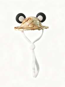 Sombrero de paja mini ajustable para hámsteres, sombreros decorativos para lagartos, camarrones, loros, pájaros pequeños - Champán - Ver 13