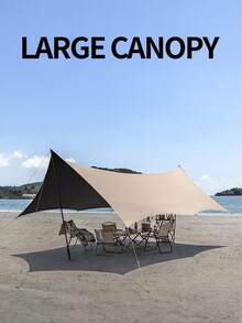 2026 New Black PVC Tent, Outdoor Camping Picnic Sunshade Tent Fabric, Waterproof Camping Gazebo, Quick-Open Windproof Large Sunshade Canopy - Multicolor - View 1